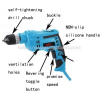 professional 10mm 650w wood tools mini electric hand drill